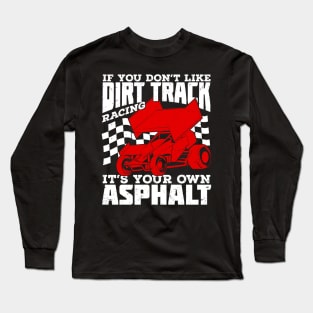 Funny Dirt Track Racing Winged Sprint Car Gift Long Sleeve T-Shirt